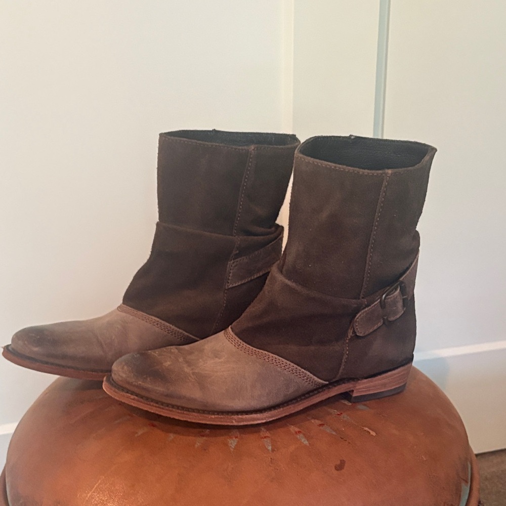 Women’s Liberty Black Brown Suede/Leather Boots